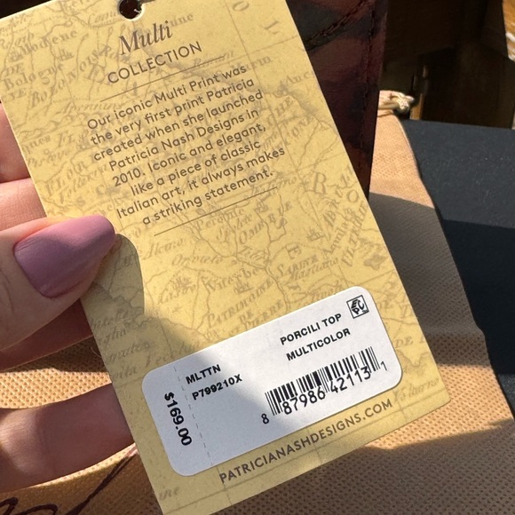 NWT Patricia Nash Porcili Vibrant Floral leather Top handle bag &crossbody strap - Picture 10 of 11